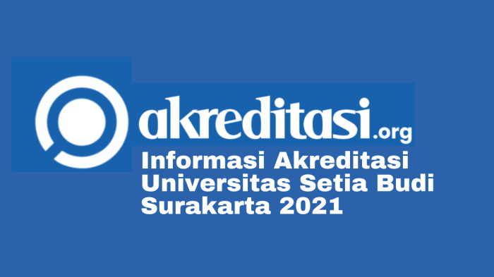 Akreditasi universitas setia budi surakarta