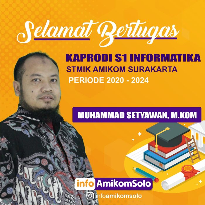 Amikom stmik surakarta imam mahasiswa raih gelar mengirimkan desember baehaqi bernama