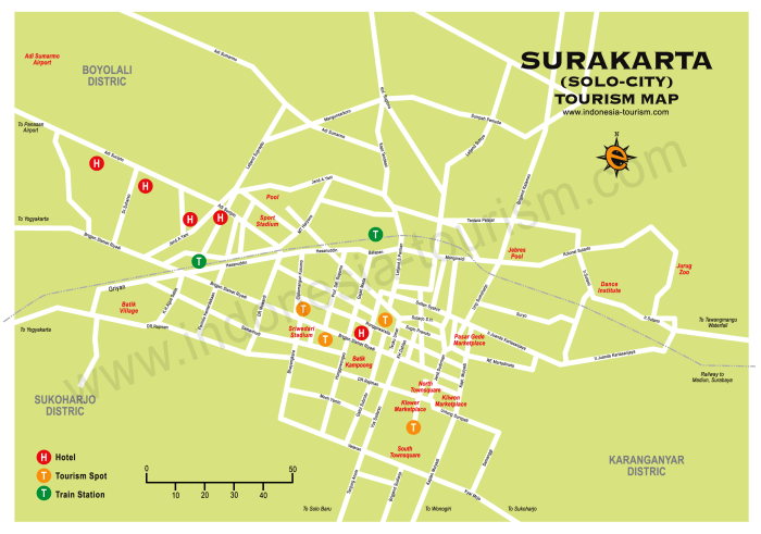 Surakarta peta administrasi jawa tengah provinsi