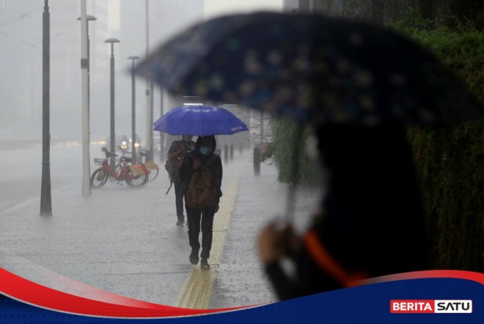 Prakiraan cuaca hari ini di Jakarta dan sekitarnya