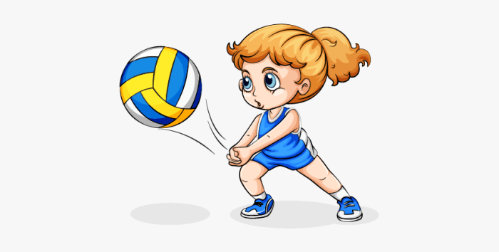 Volleyball female clipart hitting player illustration 3d royalty cgi ralf61