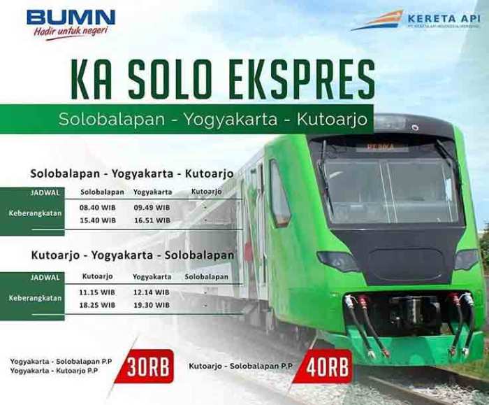 Jadwal kereta wisata solo