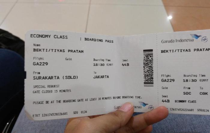 Cara cetak e tiket di bandara solo