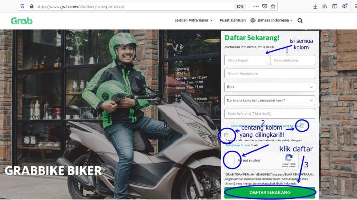 Cara daftar grab bike solo